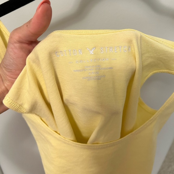 American Eagle Yellow Cropped Tank Top - Picture 3 of 5